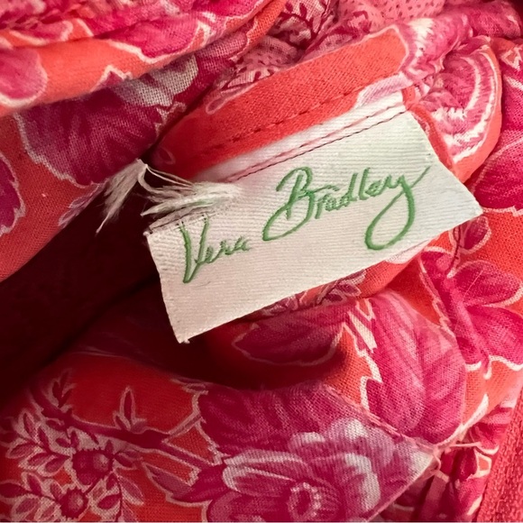 Vintage VERA BRADLEY Hope Toile 2006 Hobo Bag 1 Handle Zip Top Shoulder Pink Y2K - Picture 13 of 14